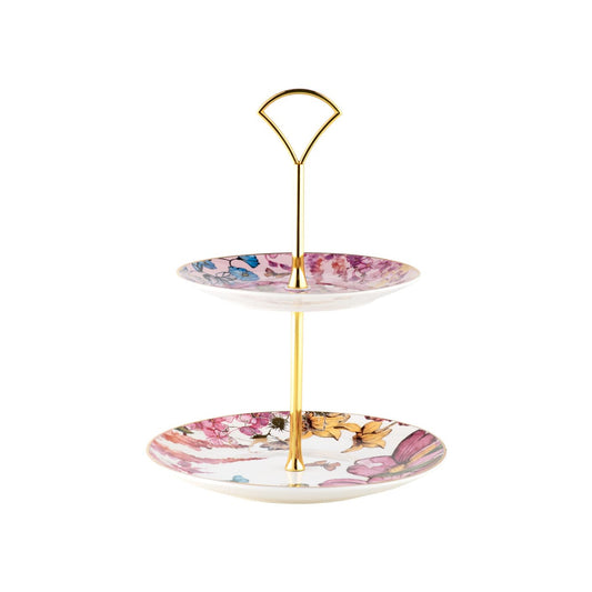 Maxwell & Williams Estelle Michaelides Enchantment 2 Tiered Cake Stand White