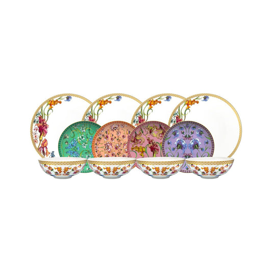 Maxwell & Williams 12 Piece Mystique Coupe Dinner Set Multicoloured