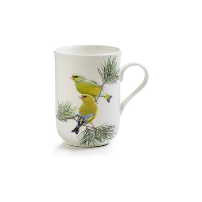 Maxwell & Williams Birds Of The World 300ml Greenfinches Mug White