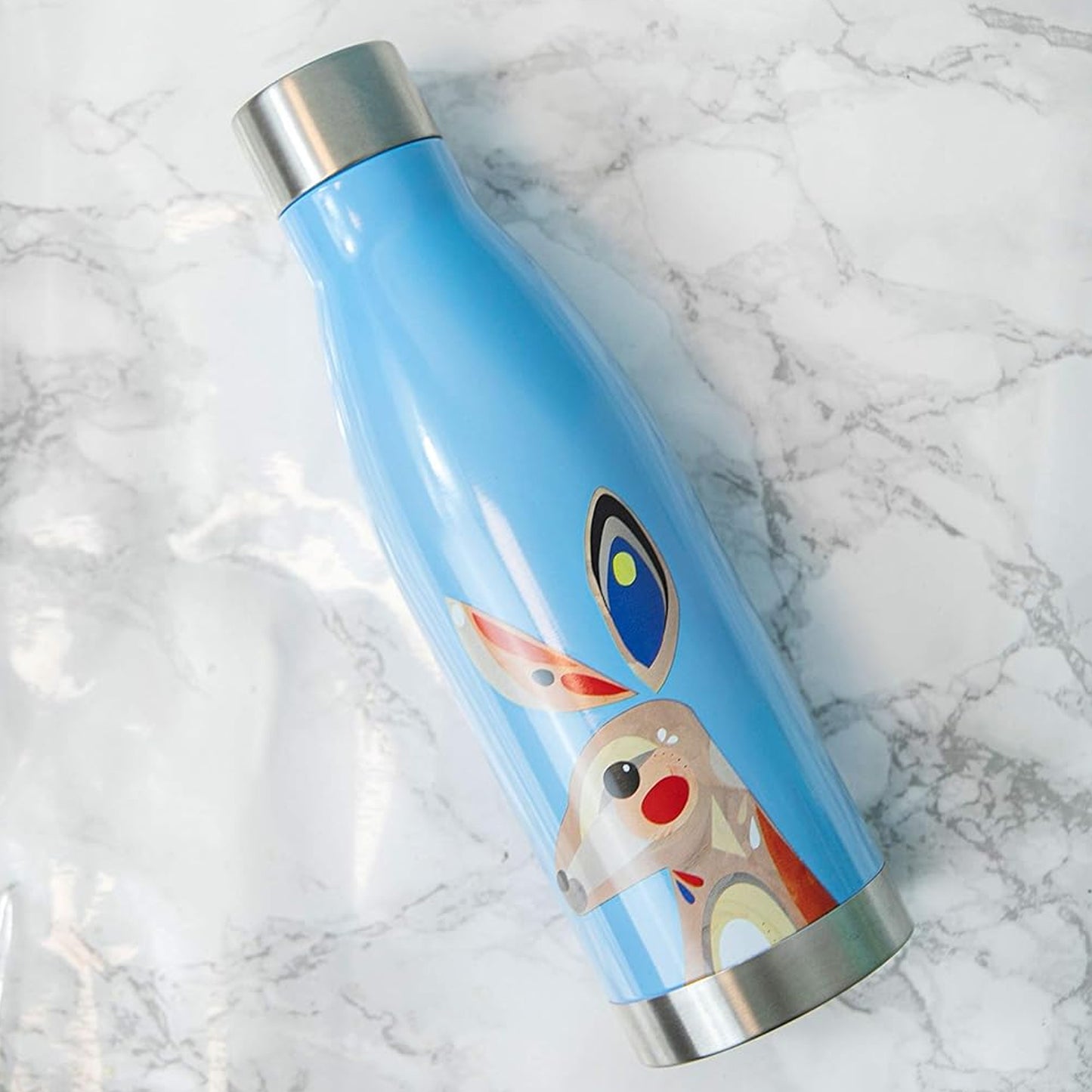 Maxwell & Williams Kangaroo Design 500ml Insulated Water Bottle Blue