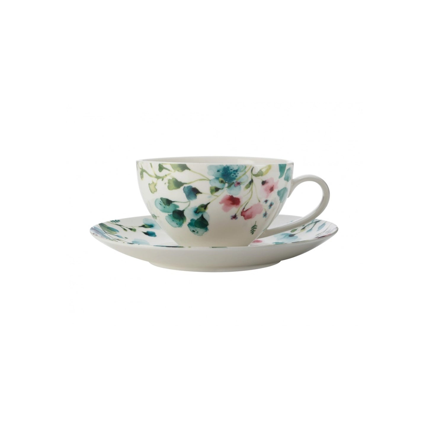 Maxwell & Williams Primavera Coupe Breakfast Cup & Saucer Set White