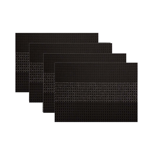 Maxwell & Williams 4 Piece Table Accents Woven Lurex Placemat Set Black