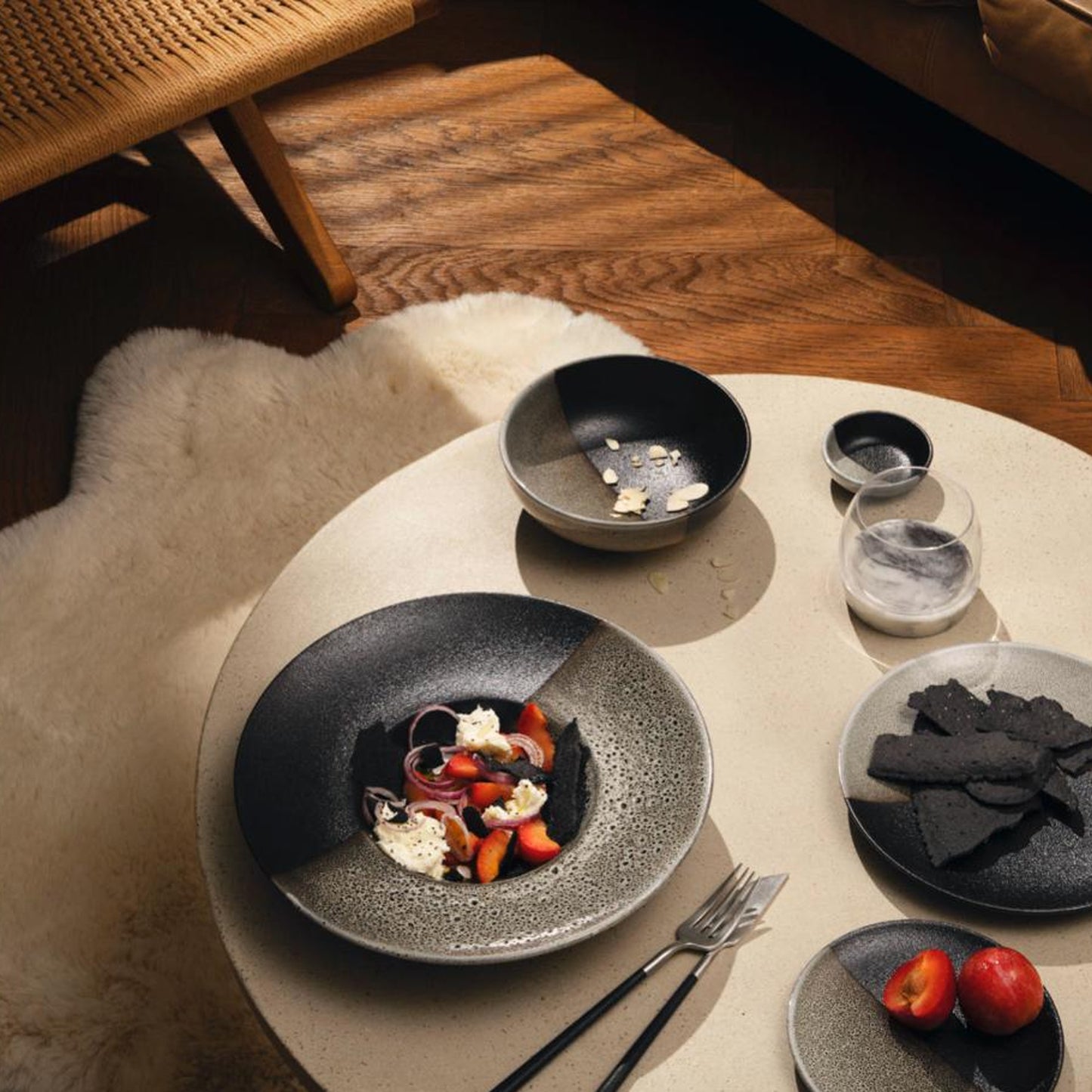 Maxwell & Williams Umi 7cm Round Sauce Dish Black