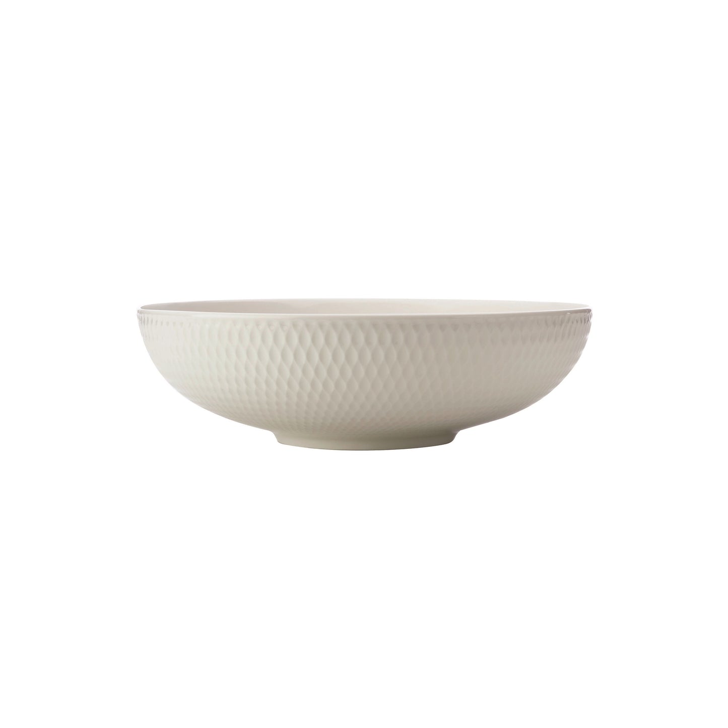 Maxwell & Williams White Basics 25cm Diamonds Round Serving Bowl White