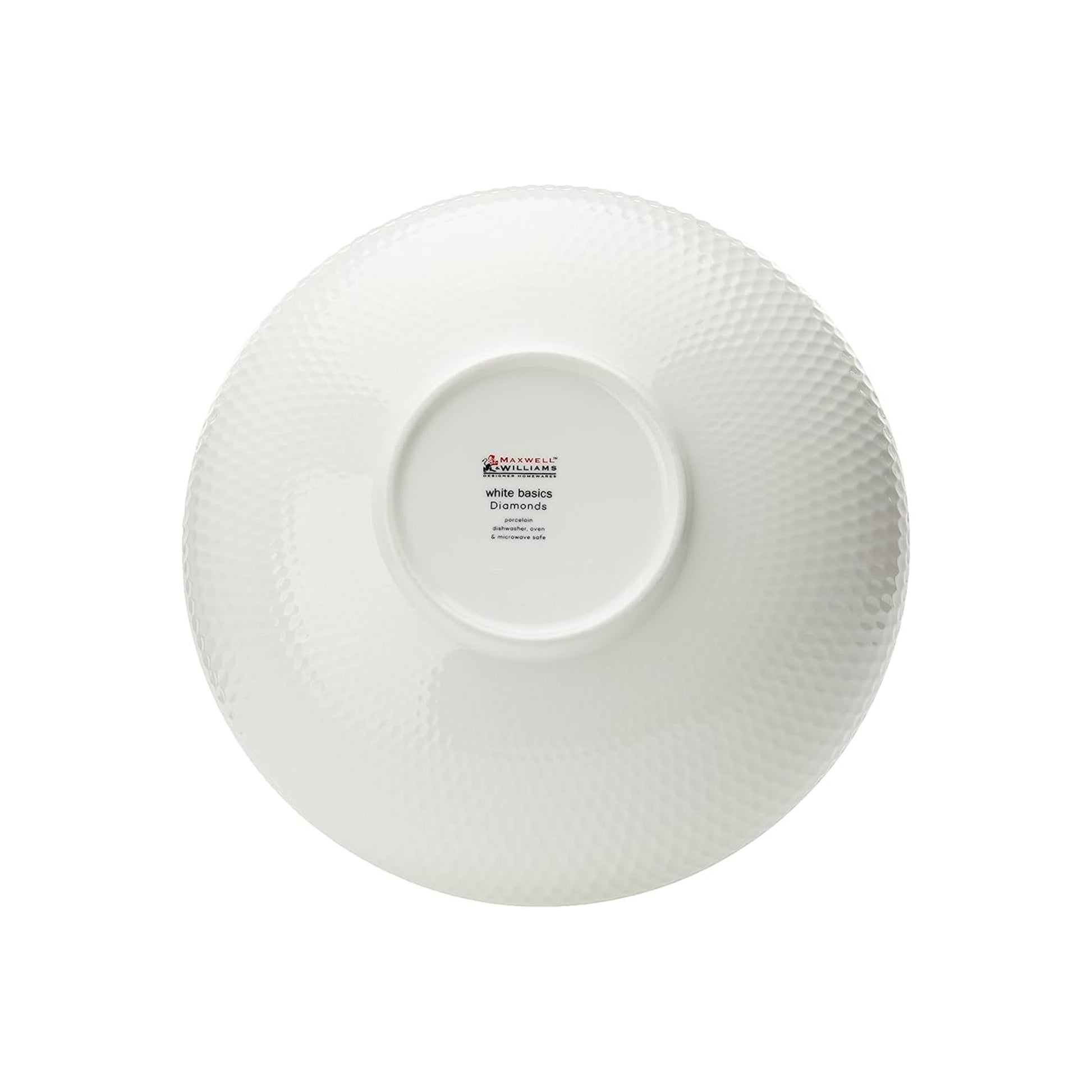 Maxwell Williams White Basics 25cm Diamonds Round Serving Bowl