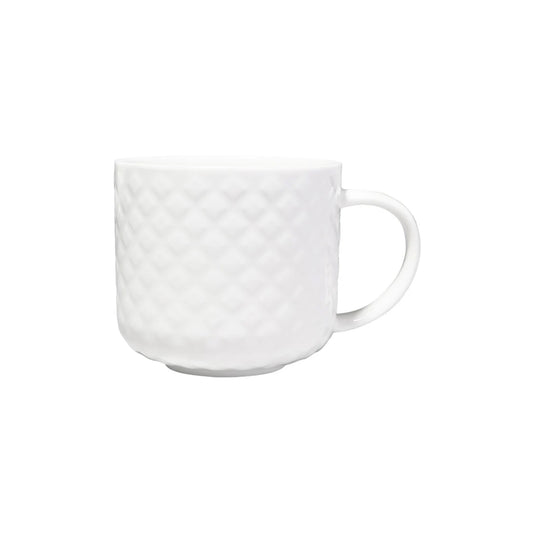 Maxwell & Williams White Basics Quilted Diamond Mug 440ml White