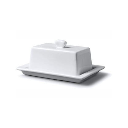 Maxwell & Williams White Basics Square Cover Butter Dish White