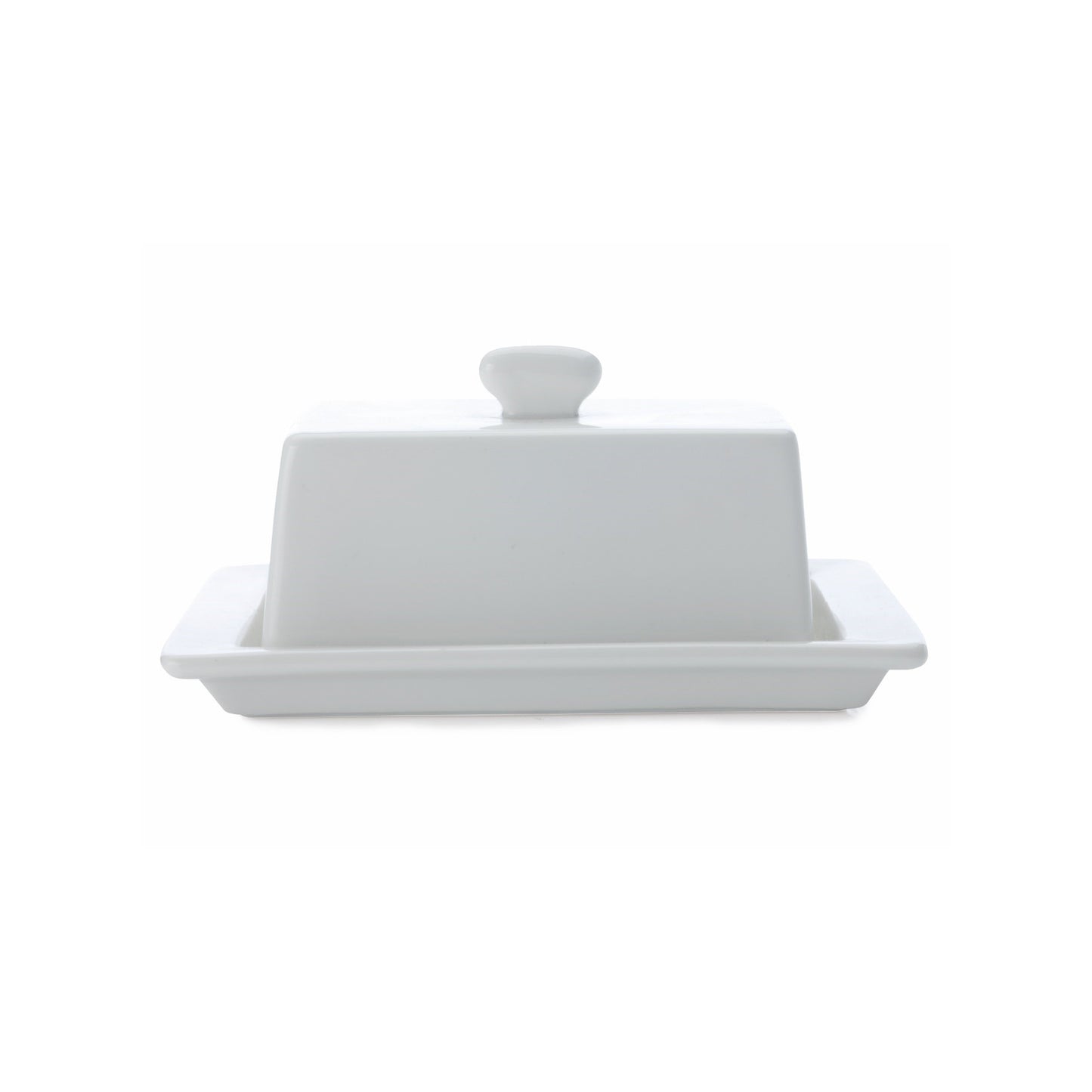 Maxwell & Williams White Basics Square Cover Butter Dish White