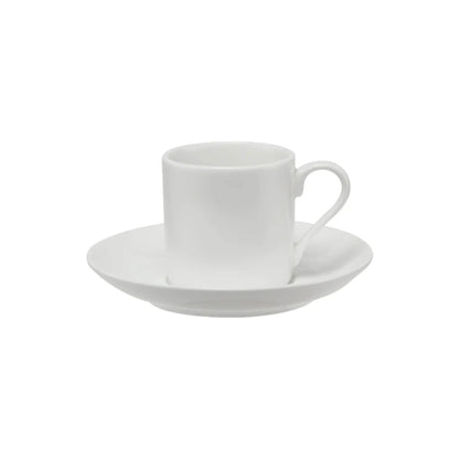 Maxwell & Williams White Basics Straight 100ml Demi Cup & Saucer White