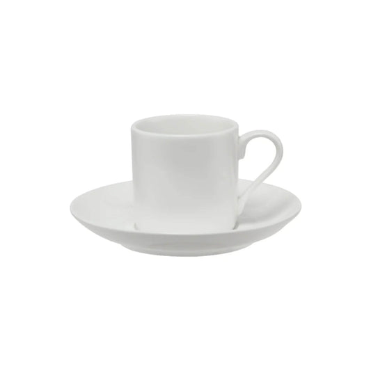 Maxwell & Williams White Basics Straight 100ml Demi Cup & Saucer White