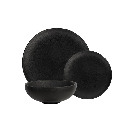 Maxwell & Williams Caviar 12 Piece Dinner Set Black