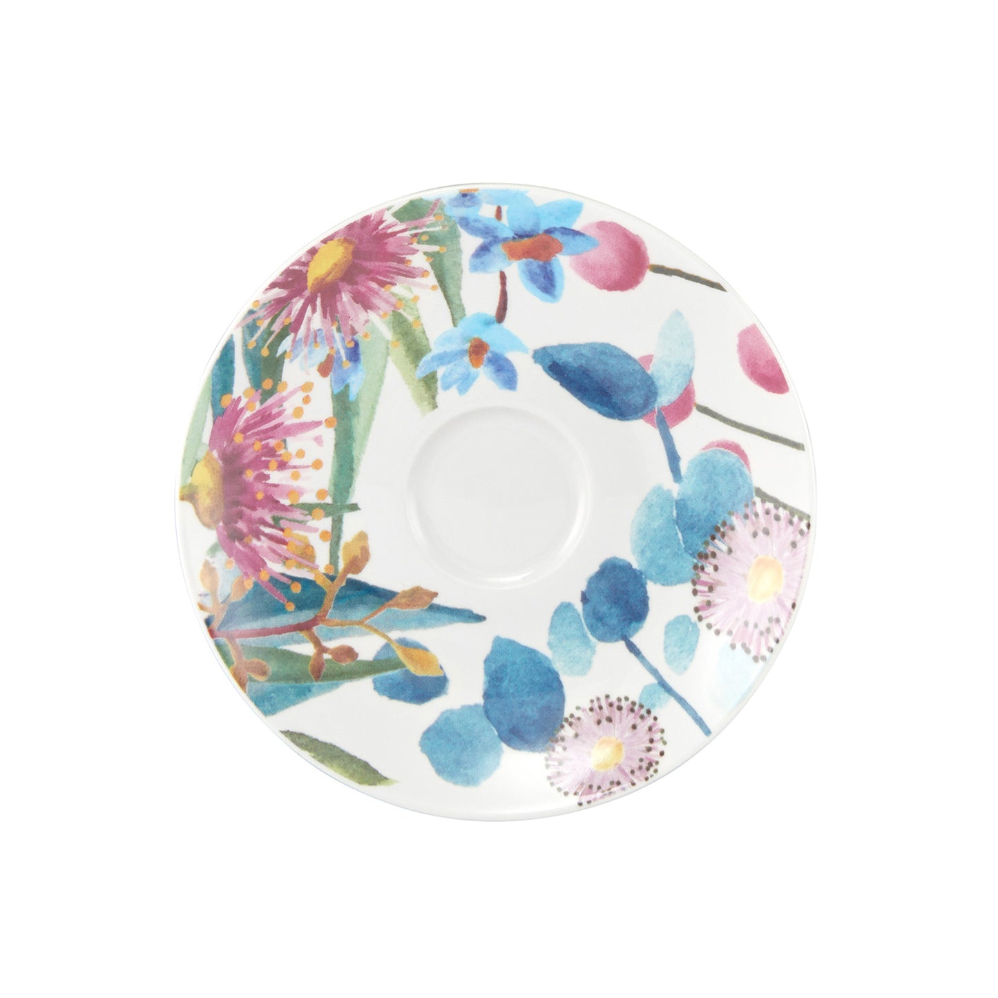 Maxwell & Williams Eucalyptus Bloom Coupe Demi Cup & Saucer Set White