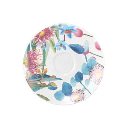 Maxwell & Williams Eucalyptus Bloom Coupe Demi Cup & Saucer Set White