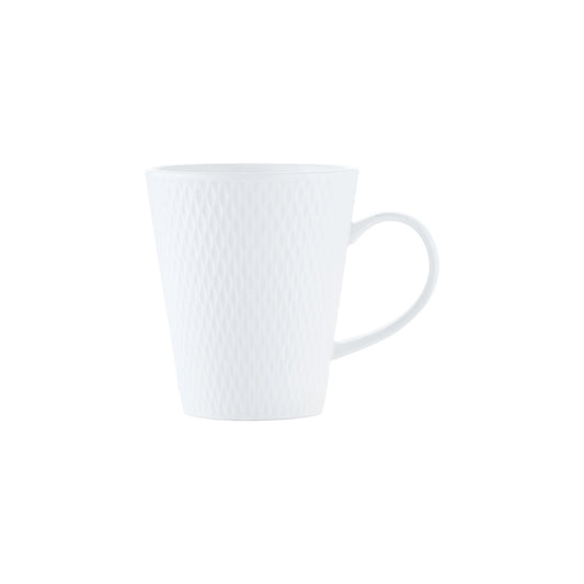 Maxwell & Williams White Basics 350ml Diamonds Conical Mug White