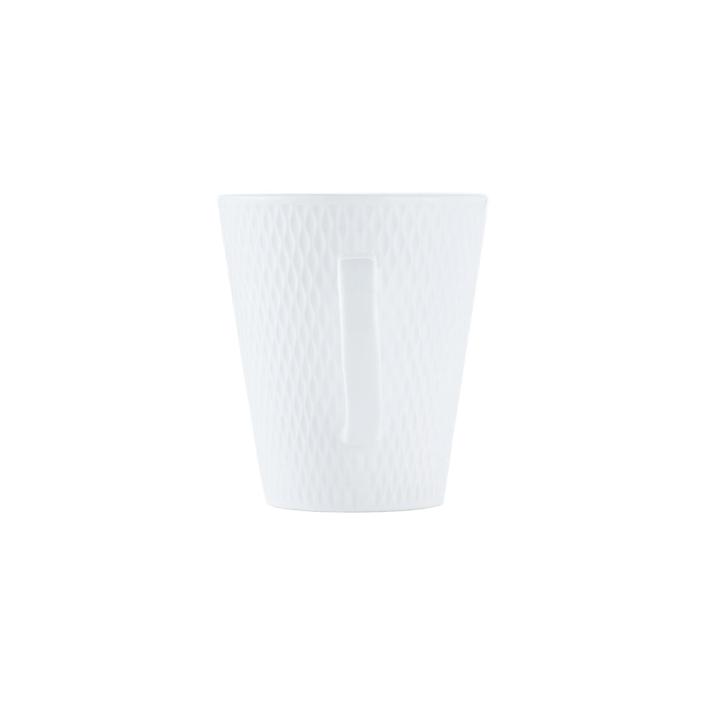 Maxwell & Williams White Basics 350ml Diamonds Conical Mug White