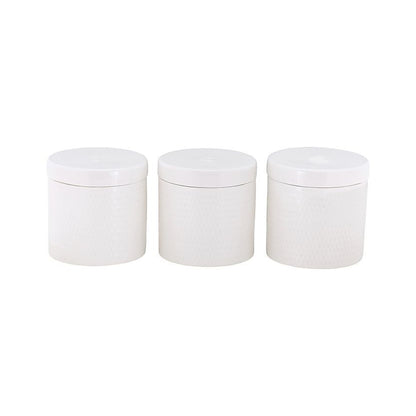 Maxwell & Williams White Basics 3 Piece 600ml Diamonds Canister Set White
