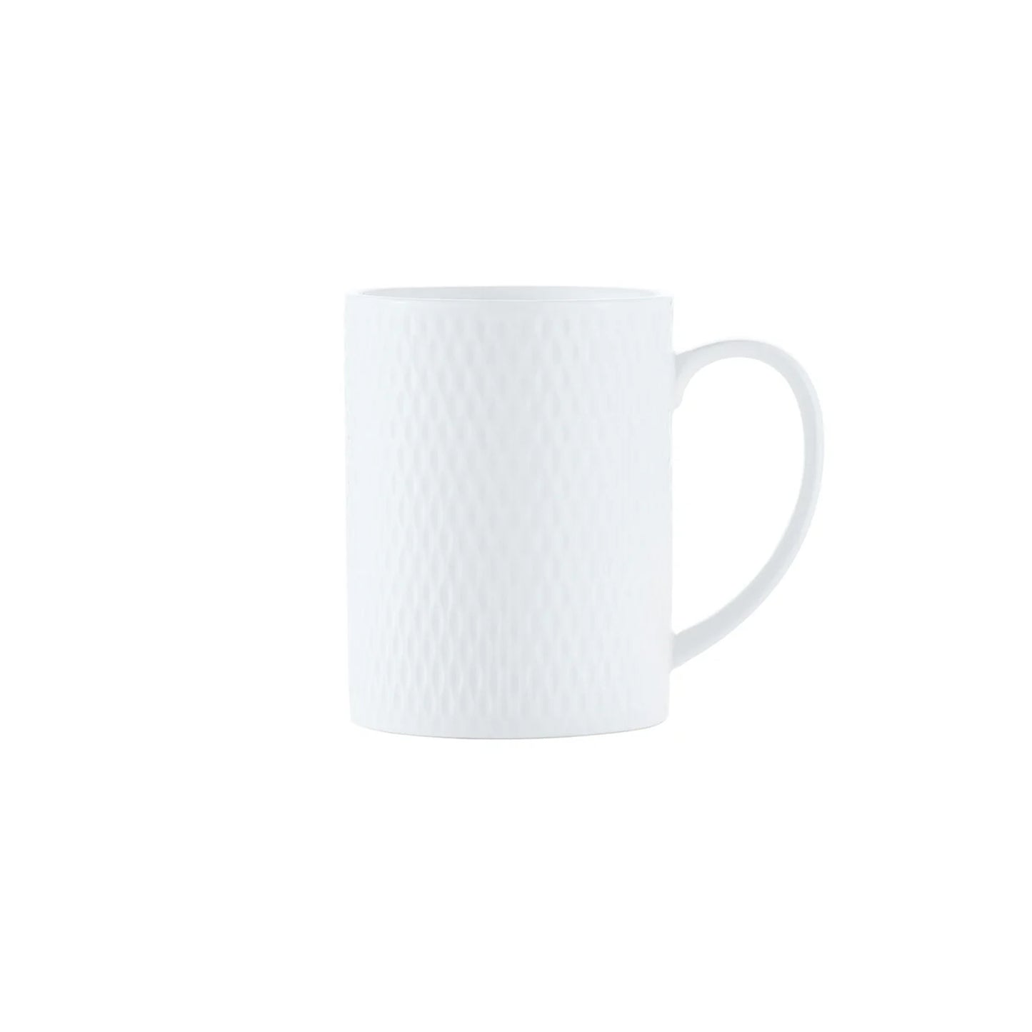 Maxwell & Williams White Basics 400ml Diamonds Straight Mug White