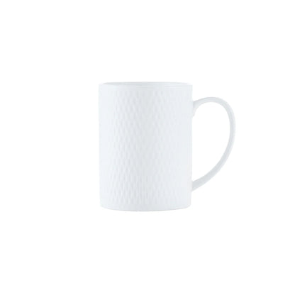 Maxwell & Williams White Basics 400ml Diamonds Straight Mug White