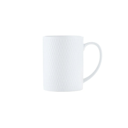 Maxwell & Williams White Basics 400ml Diamonds Straight Mug White