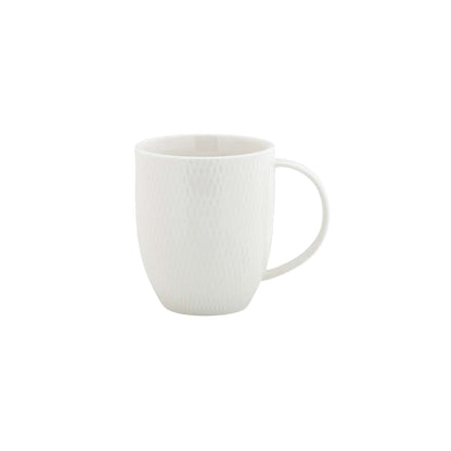 Maxwell & Williams White Basics 4 Piece Diamonds Coupe Mug Set White