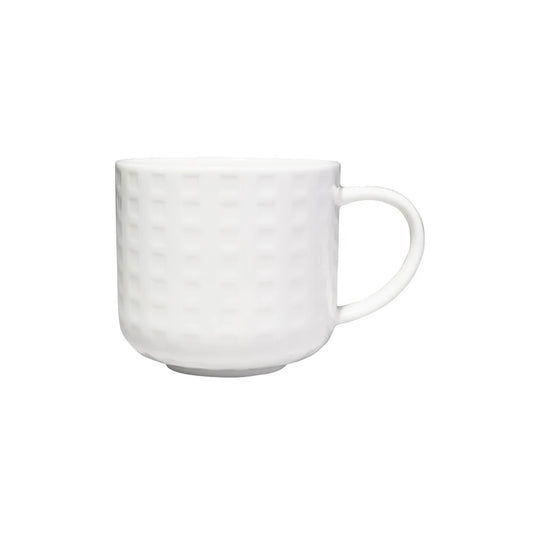 Maxwell & Williams White Basics Grid Mug 440ml White