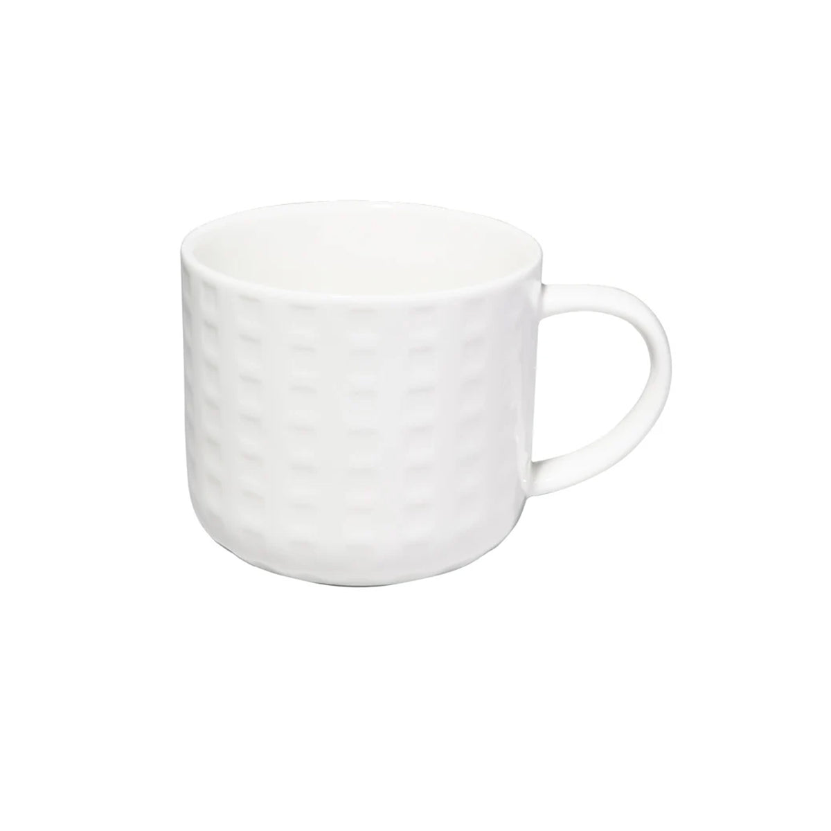 Maxwell & Williams White Basics Grid Mug 440ml White