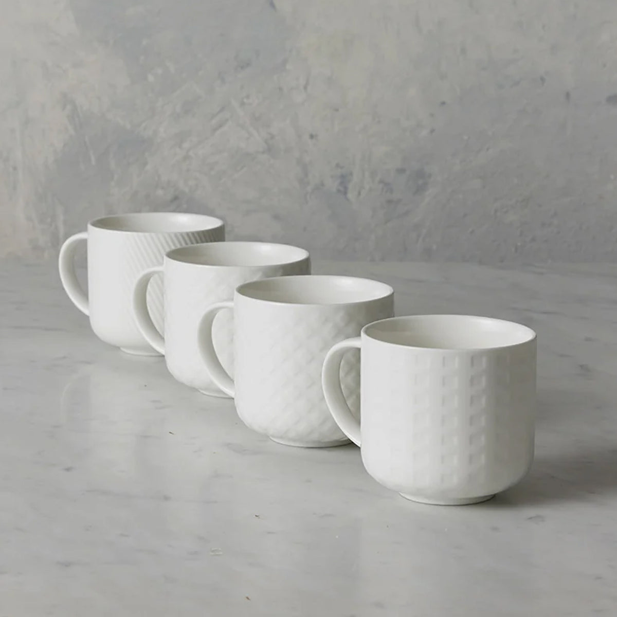 Maxwell & Williams White Basics Grid Mug 440ml White