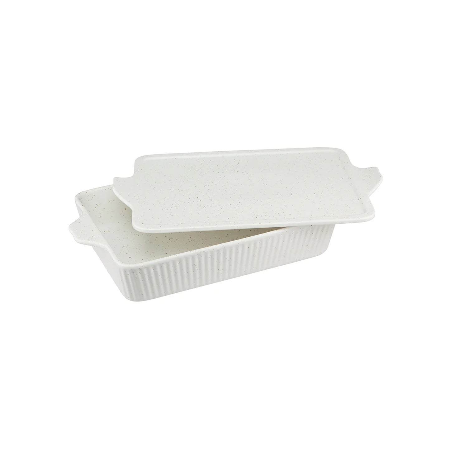 Maxwell & Williams Speckle Rectangular Baker With Tray Cream