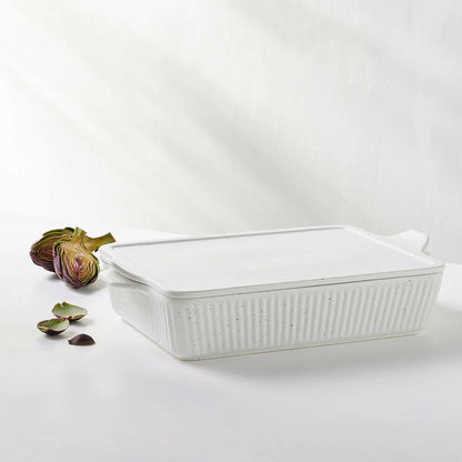 Maxwell & Williams Speckle Rectangular Baker With Tray Cream