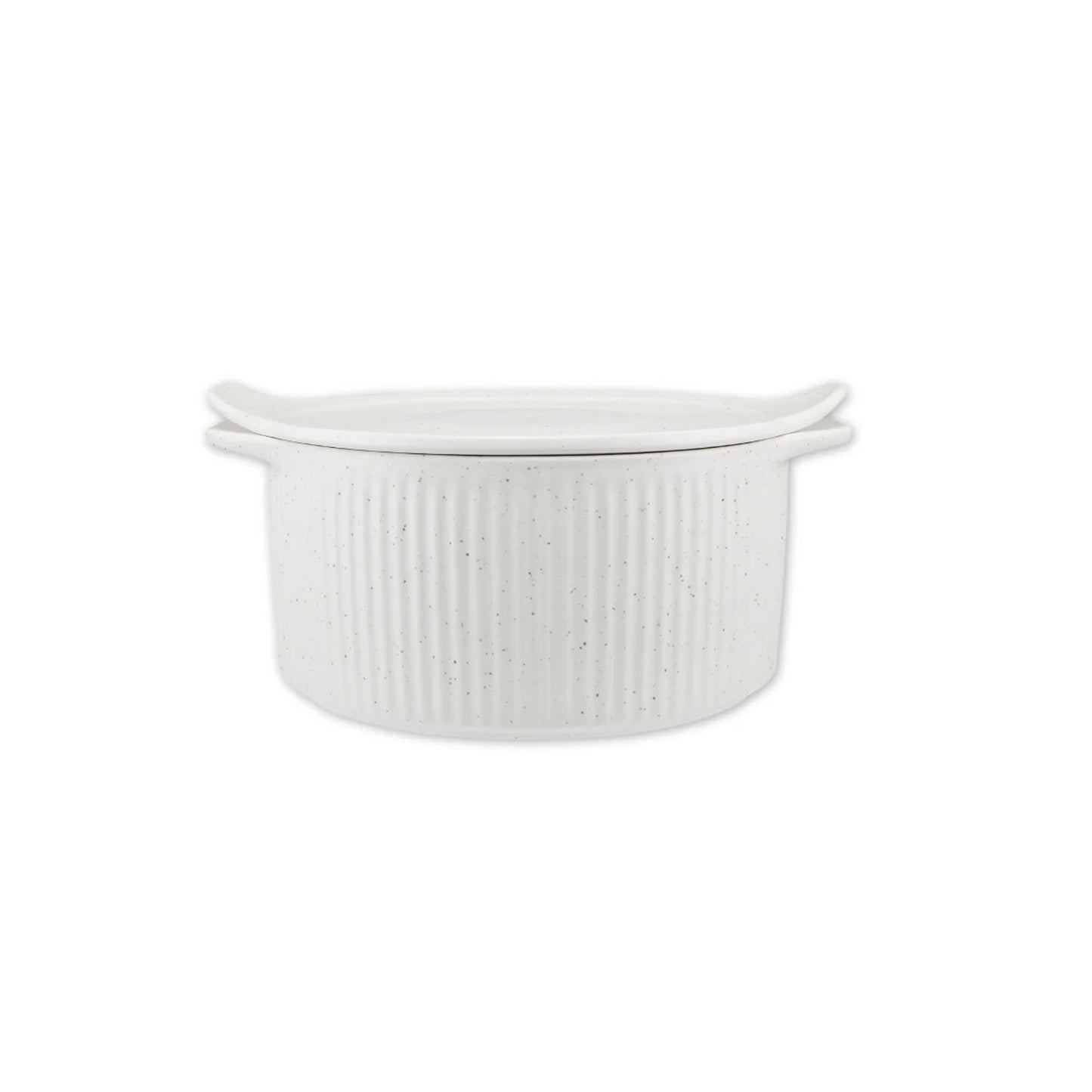 Maxwell & Williams Speckle Casserole With Tray Cream