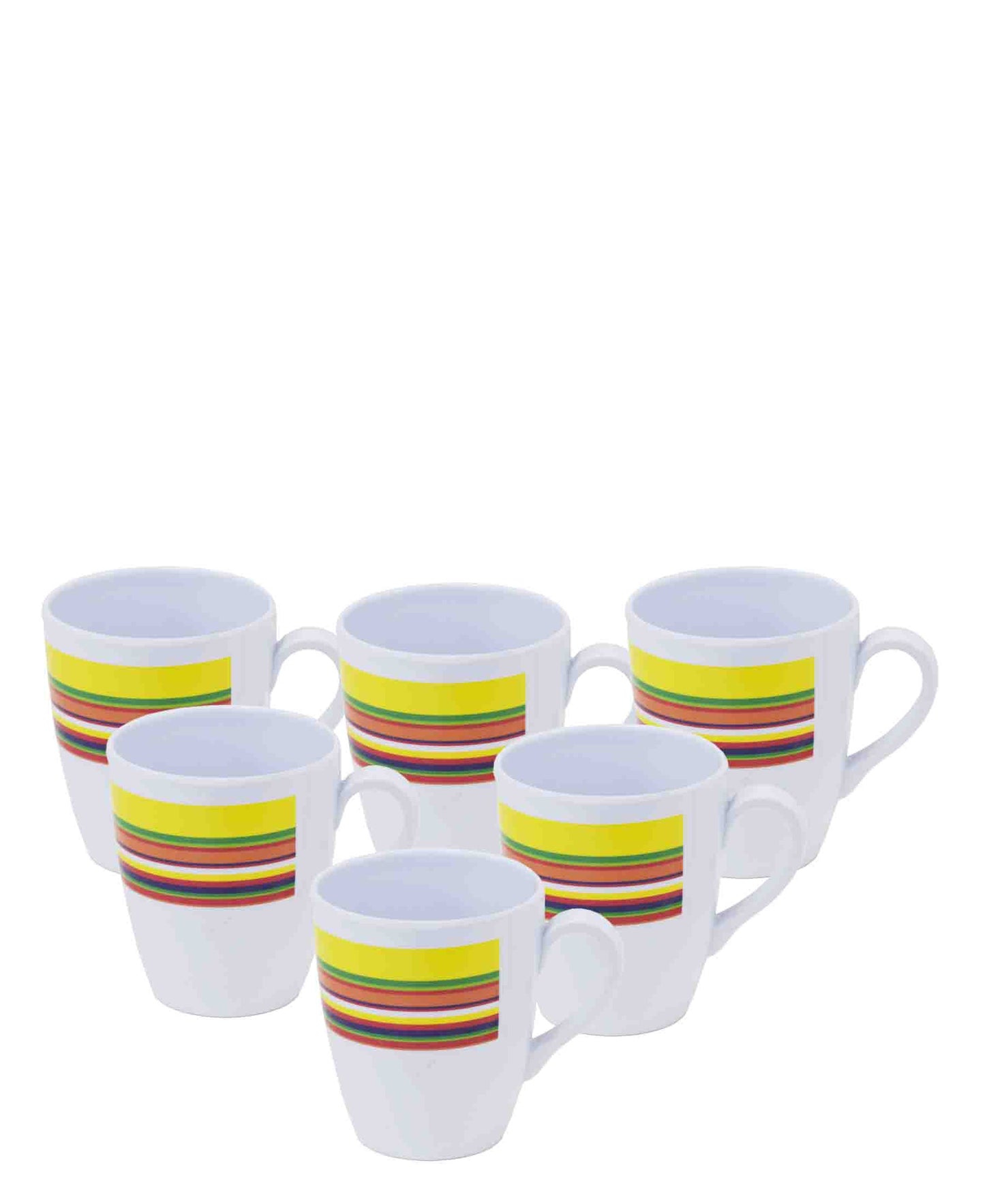 Kitchen Life Melamine 6 Piece Mug Set - White