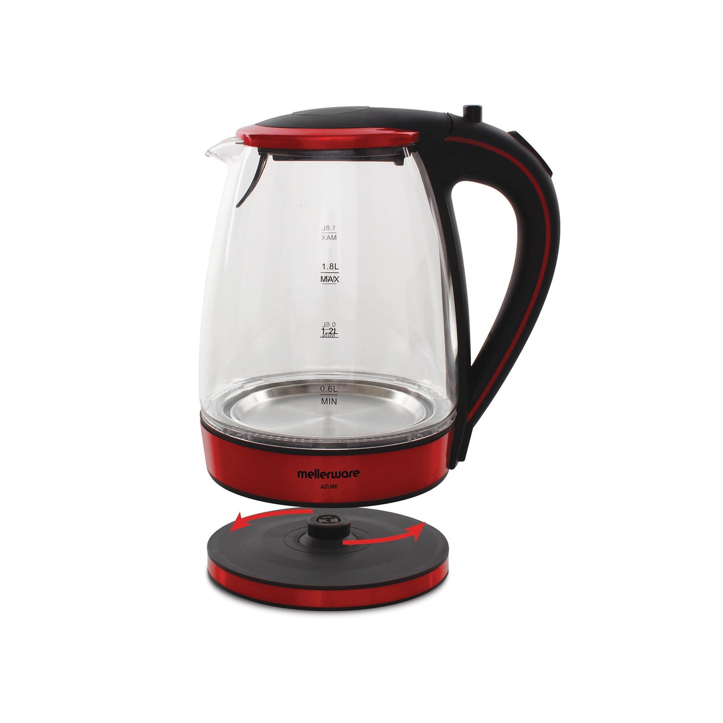 Mellerware 1.8Lt Cordless Kettle Red