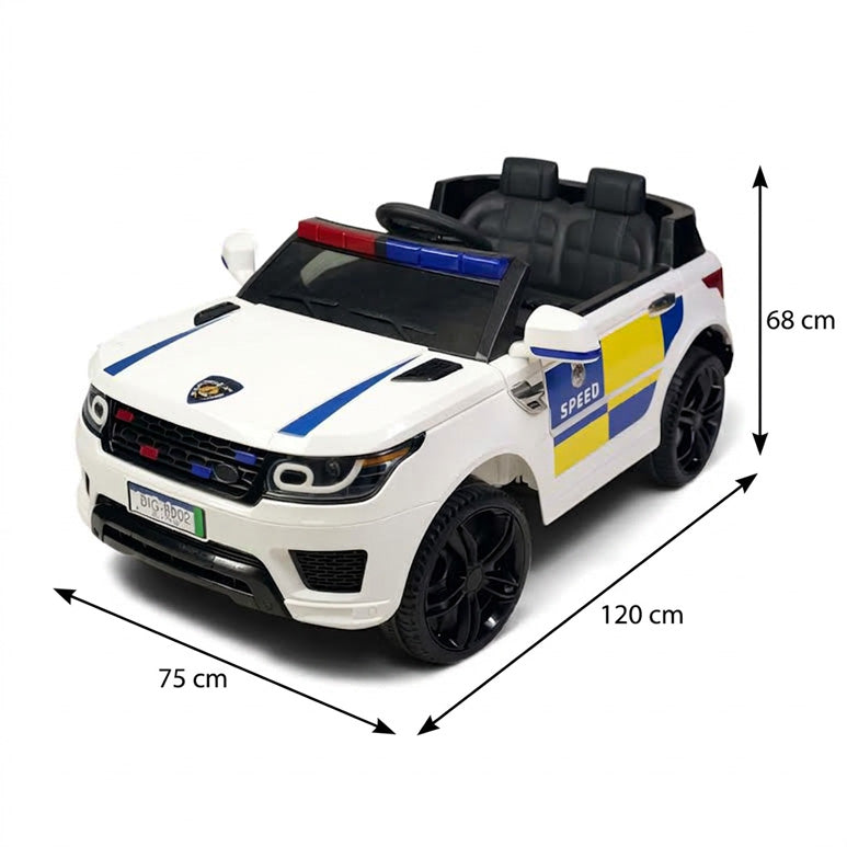 Mercedes Design Kids Police Car Ride On White