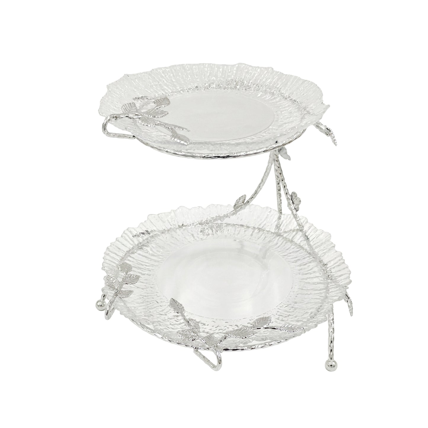 2 Tier Dessert Server Silver