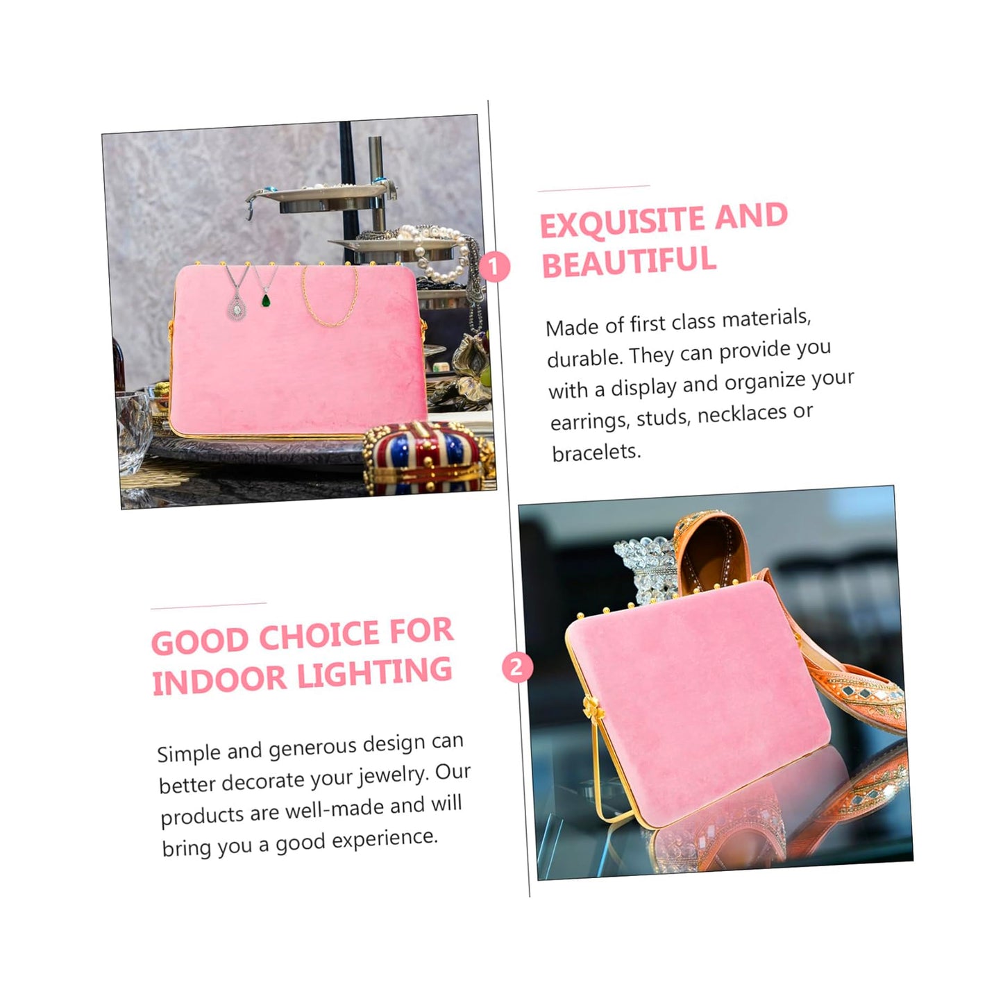Antalya Jewellery Organiser Pink