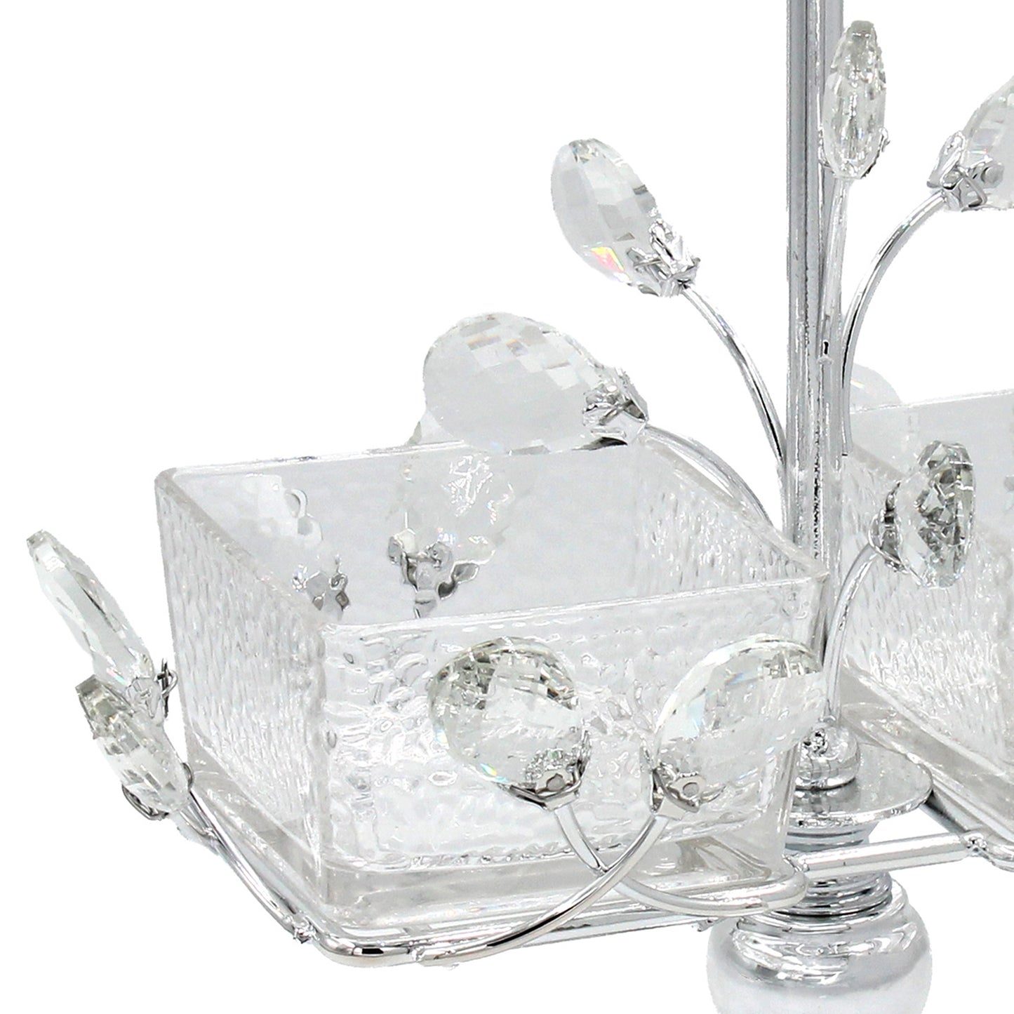 Metal Serving Stand Silver