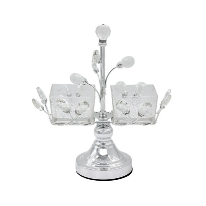 Metal Serving Stand Silver