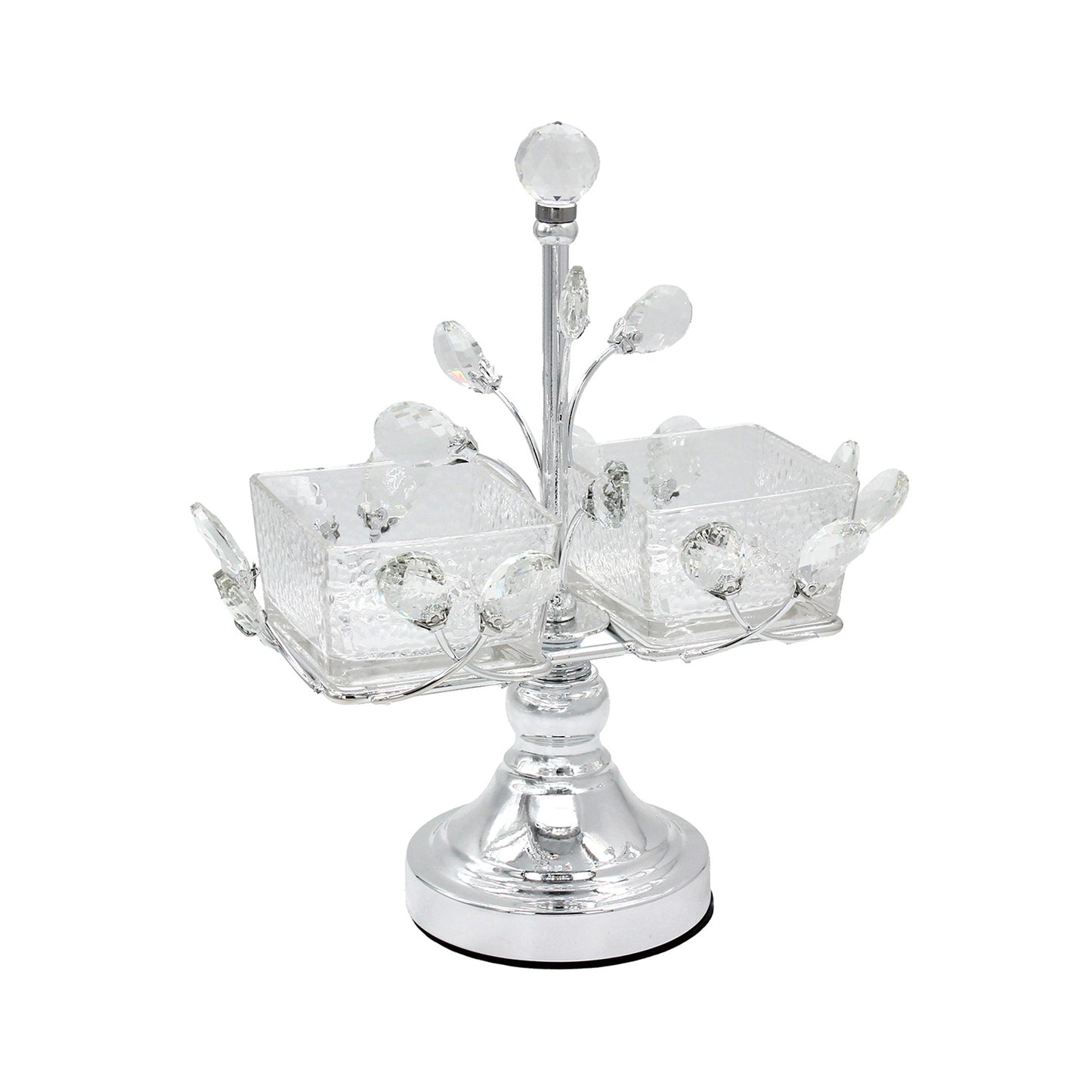 Metal Serving Stand Silver