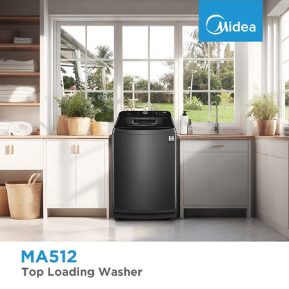Midea 16kg Top Loader Washing Machine Titanium