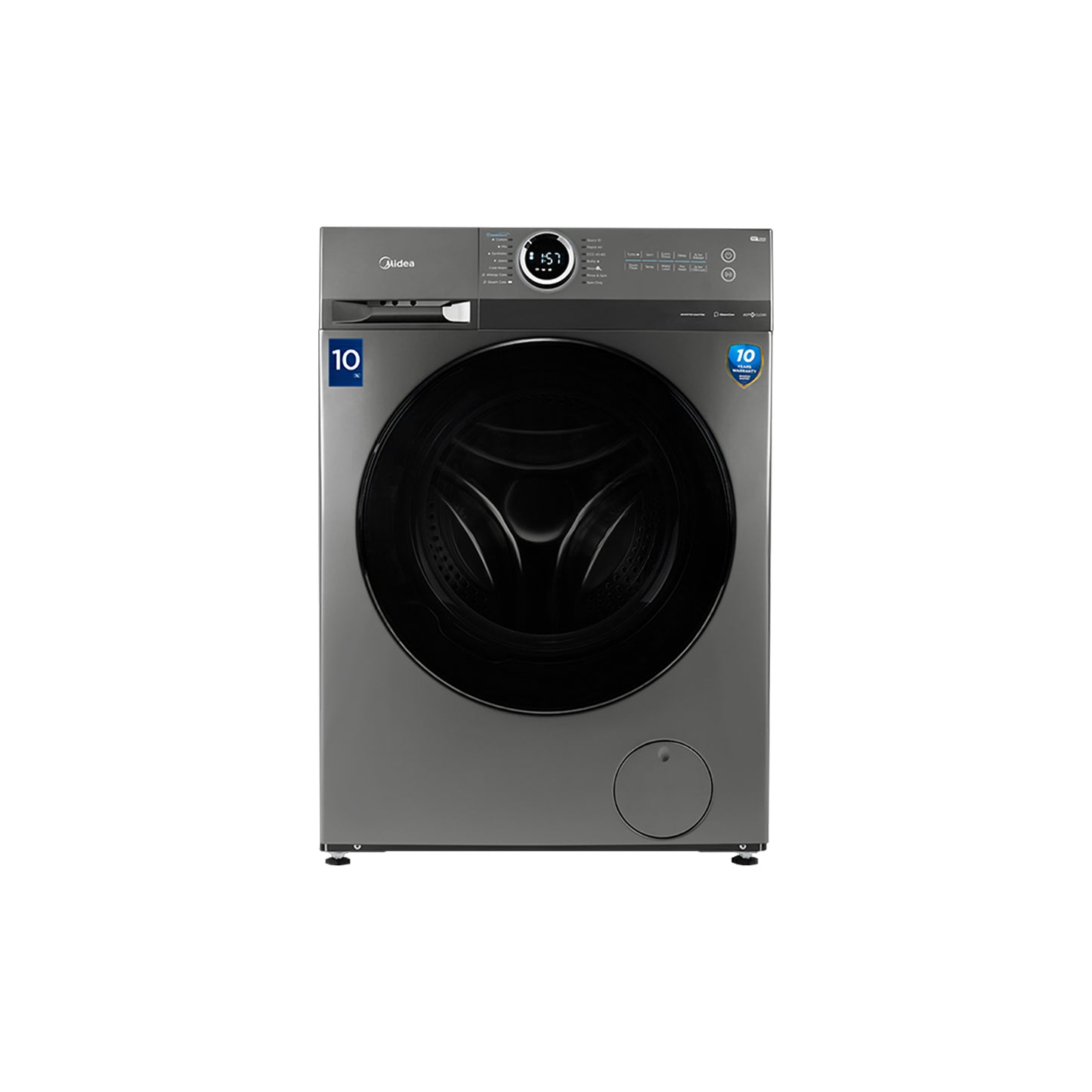 Midea 8kg Inverter Front Loader Washing Machine Titanium