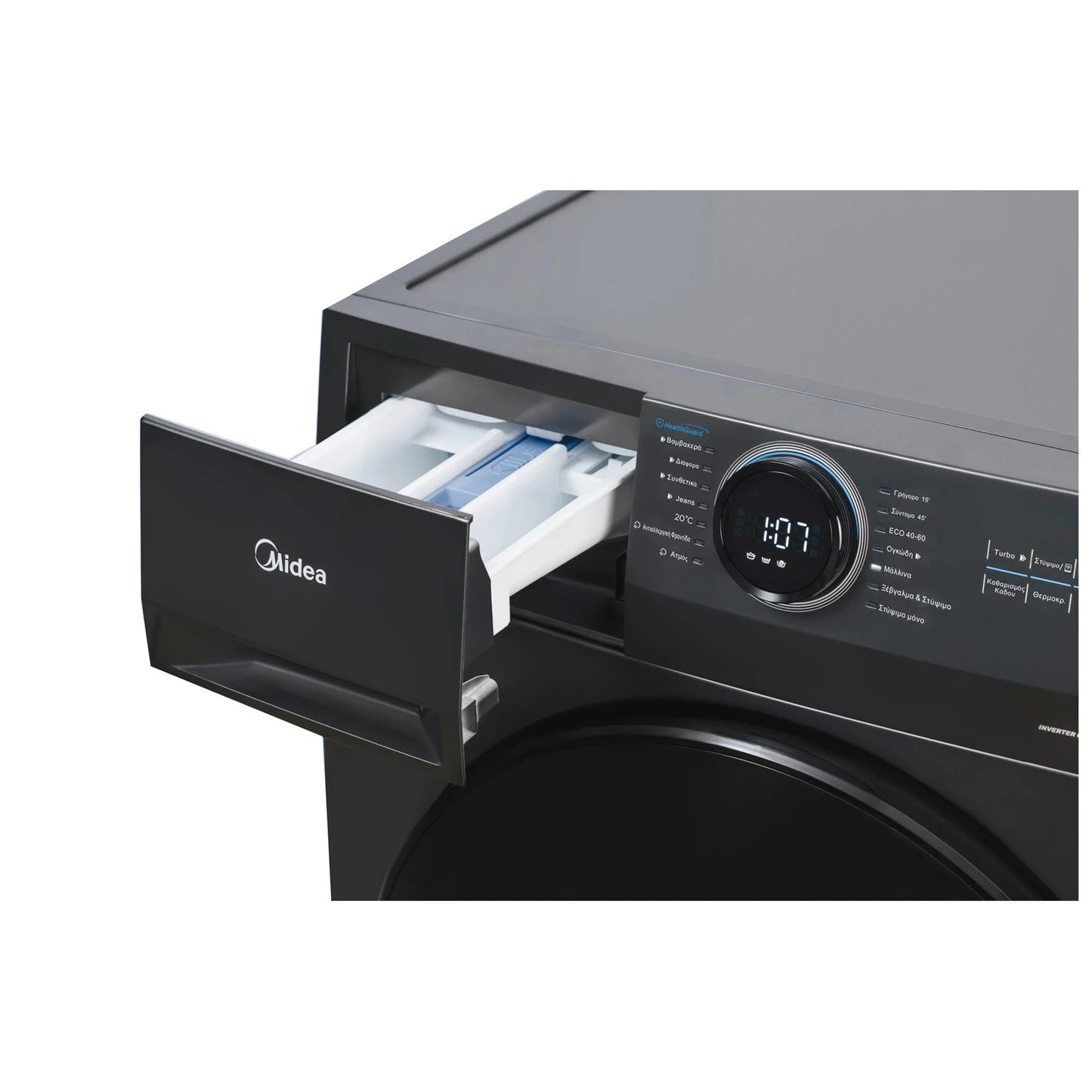 Midea 8kg Inverter Front Loader Washing Machine Titanium