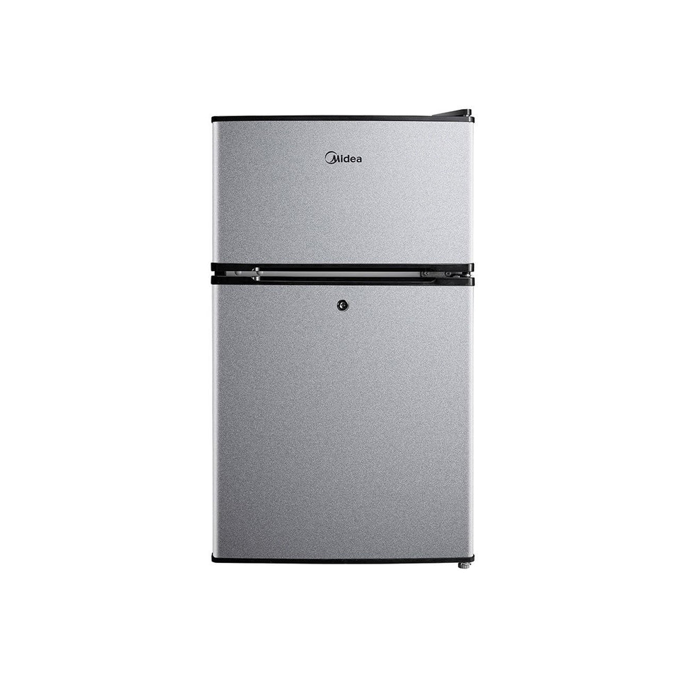 Midea 87Lt Double Door Bar Fridge Metallic The Culinarium