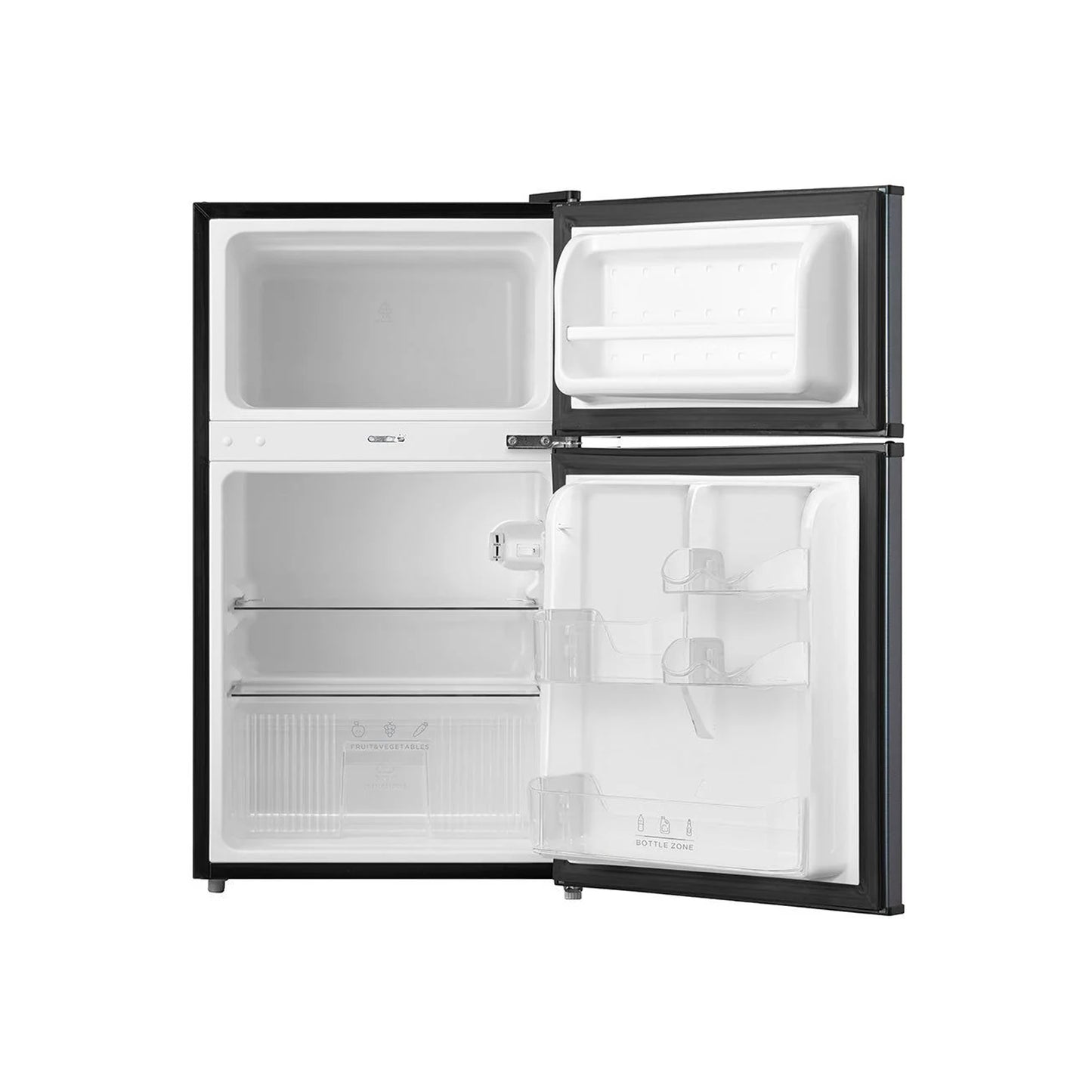 Midea 87Lt Double Door Bar Fridge Metallic