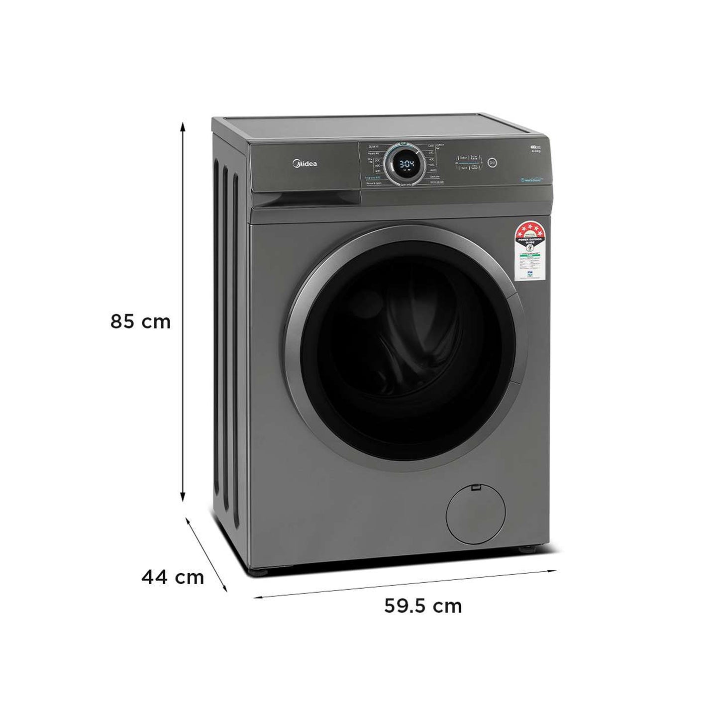Midea 6kg Front Loader Washing Machine Titanium