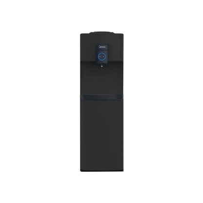 Midea Top Loading Water Dispenser with Integrated Bottom Refrigerator Cabinet Black