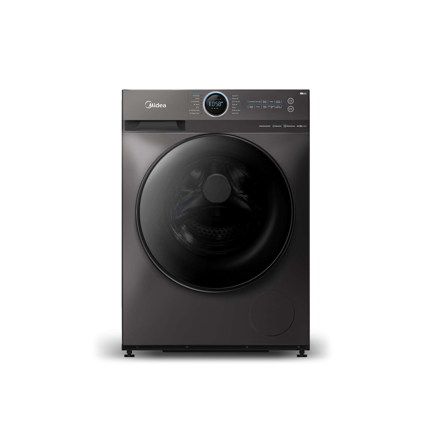 Midea 12kg Front Load Washing Machine Inverter Titanium