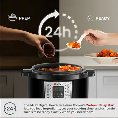 Milex 6Lt Digital Power Pressure Cooker Black