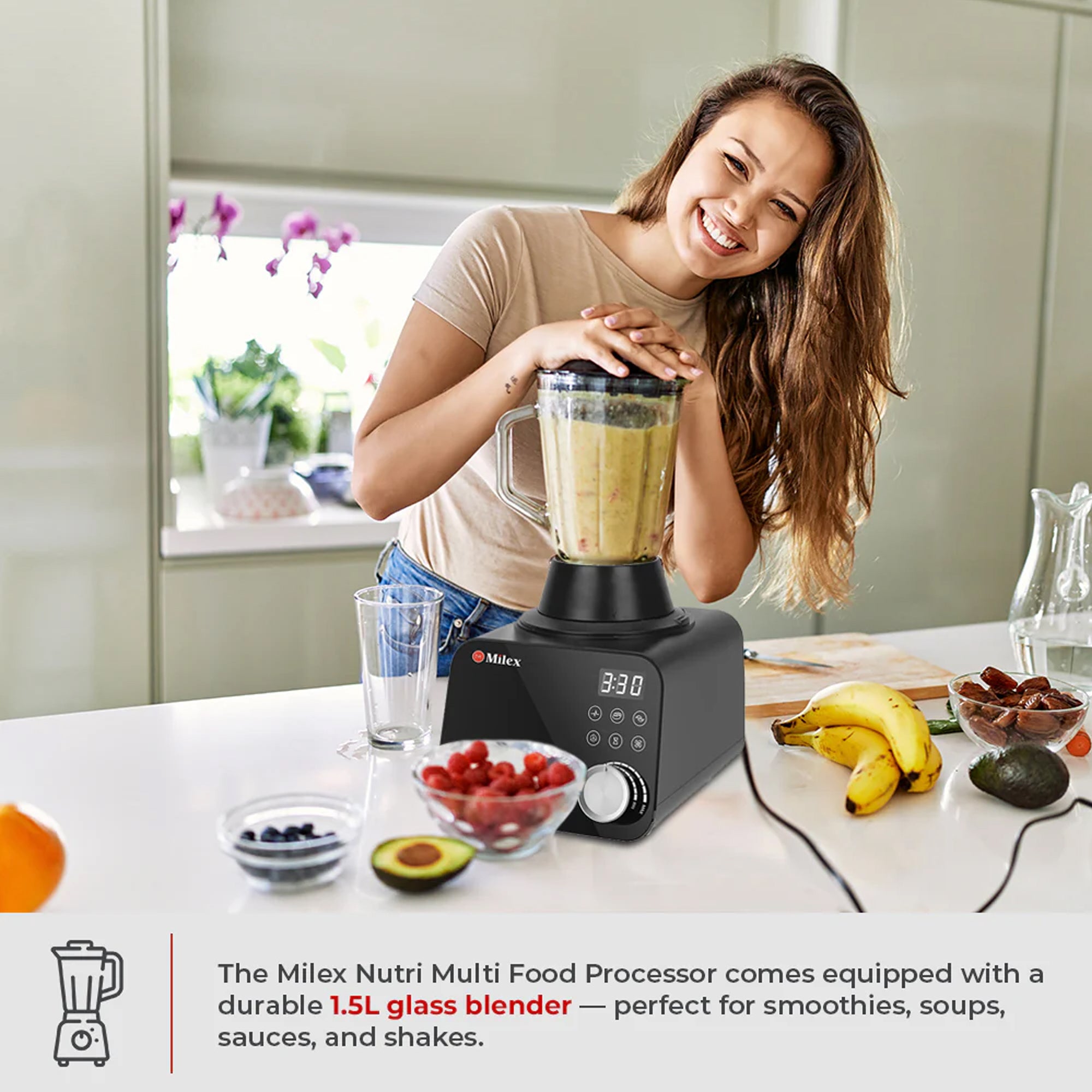 Milex Nutri Multi Food Processor Black – The Culinarium