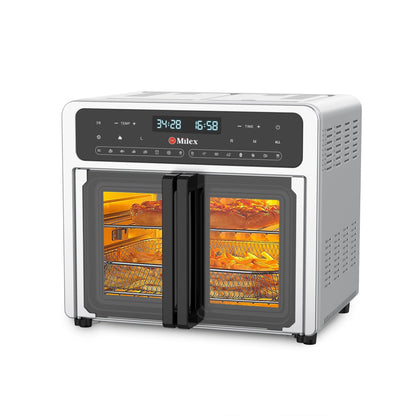 Milex 24Lt Deluxe Rotisserie Airfryer Black & Silver