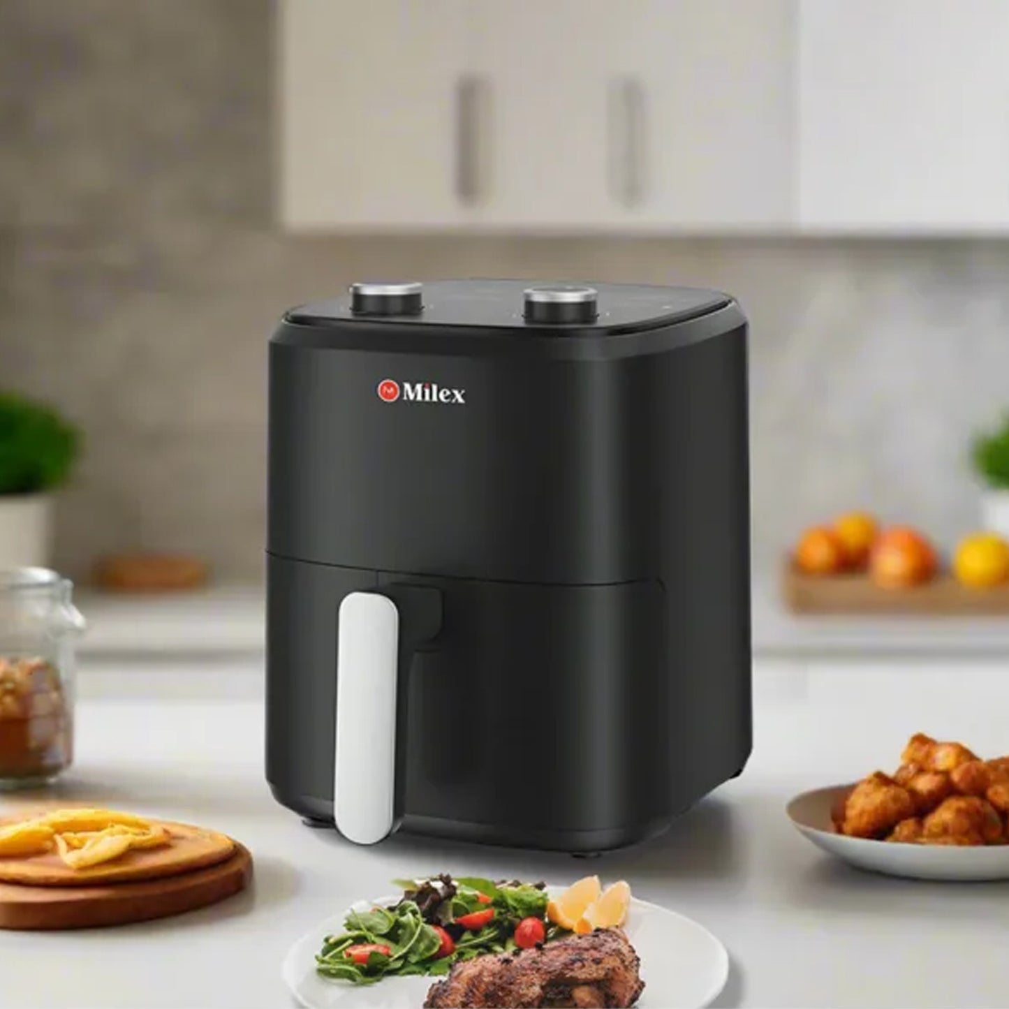 Milex 5Lt Manual Air Fryer Black